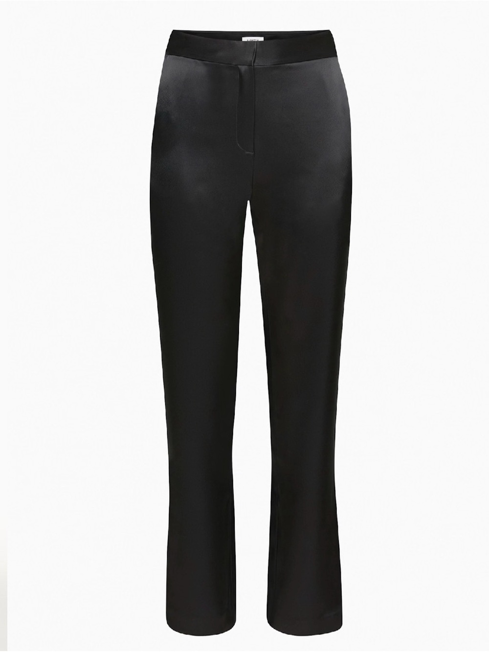 Babaton Black mid rise straight leg pant - silk